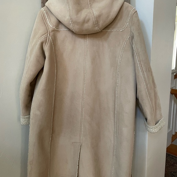 Faux shearling & suede toggle duffle coat - Picture 4 of 6